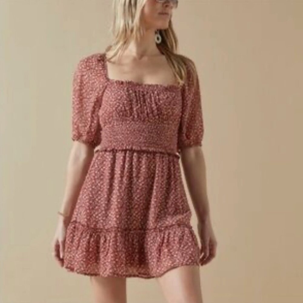 Trixxi Red Floral Mini Dress
